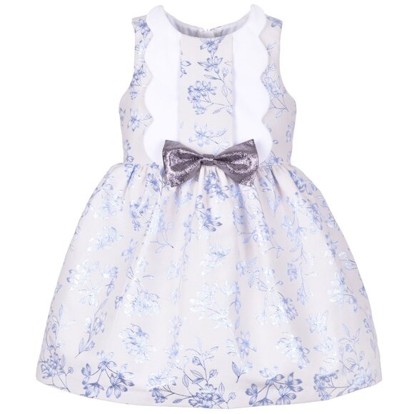Hucklebones Other - NWT Hucklebones Light Blue Metallic Brocade Dress - 2Y